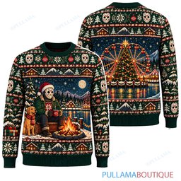 Jason Voorhees Holiday Ferris Wheel ugly christmas sweater