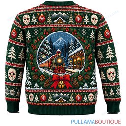 Jason Voorhees Holiday Railway Station ugly christmas sweater