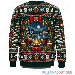 Jason Voorhees Snowy Christmas Lanterns ugly christmas sweater