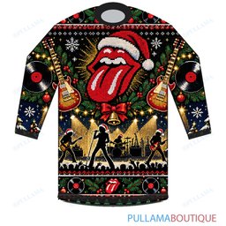 The Rolling Stones Christmas Guitar Tree ugly christmas sweater