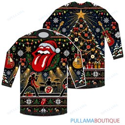 The Rolling Stones Christmas Tree Rock ugly christmas sweater