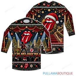 The Rolling Stones Grand Christmas Theater ugly christmas sweater