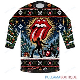 The Rolling Stones Christmas Mountain Concert ugly christmas sweater