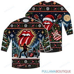 The Rolling Stones Christmas Mountain Concert ugly christmas sweater