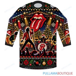 The Rolling Stones Christmas Music Festival ugly christmas sweater