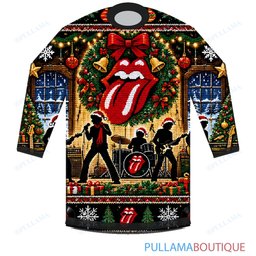 The Rolling Stones Christmas Guitar Lounge ugly christmas sweater