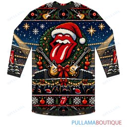 The Rolling Stones Christmas Stadium Concert ugly christmas sweater