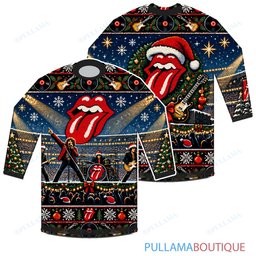 The Rolling Stones Christmas Stadium Concert ugly christmas sweater