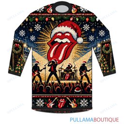 The Rolling Stones Christmas Concert Snow Globe ugly christmas sweater