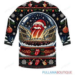 The Rolling Stones Christmas Concert Snow Globe ugly christmas sweater