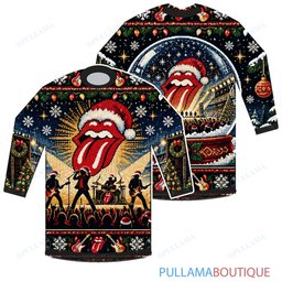 The Rolling Stones Christmas Concert Snow Globe ugly christmas sweater