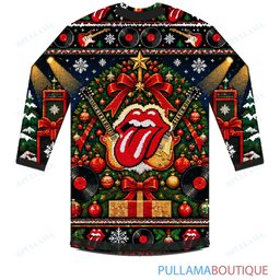 The Rolling Stones Holiday Gift Stage ugly christmas sweater