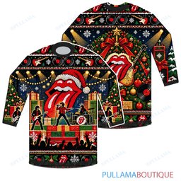 The Rolling Stones Holiday Gift Stage ugly christmas sweater