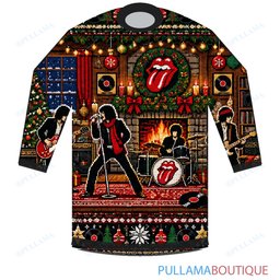 The Rolling Stones Holiday Vinyl Lounge ugly christmas sweater