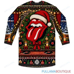 The Rolling Stones Holiday Vinyl Lounge ugly christmas sweater