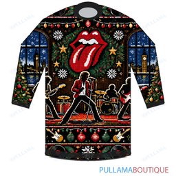 The Rolling Stones Cozy Christmas Lounge ugly christmas sweater