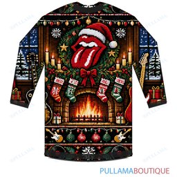 The Rolling Stones Cozy Christmas Lounge ugly christmas sweater