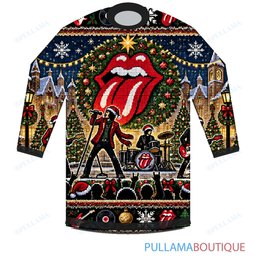 The Rolling Stones Christmas Market Stage ugly christmas sweater