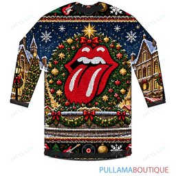 The Rolling Stones Christmas Market Stage ugly christmas sweater