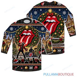 The Rolling Stones Christmas Market Stage ugly christmas sweater