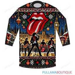 The Rolling Stones London Christmas Guitar Wreath ugly christmas sweater