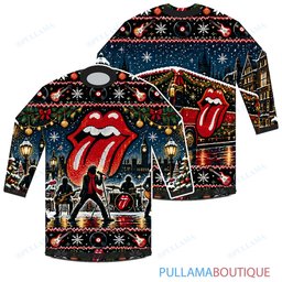 The Rolling Stones London Holiday Concert ugly christmas sweater