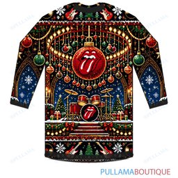 The Rolling Stones Holiday Ornament Stage ugly christmas sweater