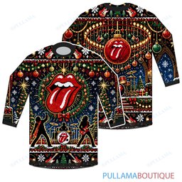The Rolling Stones Holiday Ornament Stage ugly christmas sweater