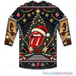 The Rolling Stones Christmas Cathedral Stage ugly christmas sweater