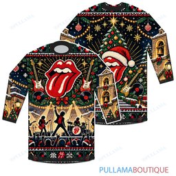 The Rolling Stones Christmas Cathedral Stage ugly christmas sweater