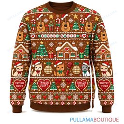 Taylor Swift Gingerbread ugly christmas sweater