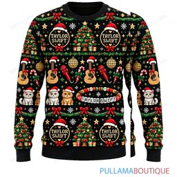 Taylor Swift Evergreen ugly christmas sweater