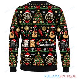 Taylor Swift Evergreen ugly christmas sweater