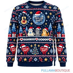 Taylor Swift Midnight Snow ugly christmas sweater