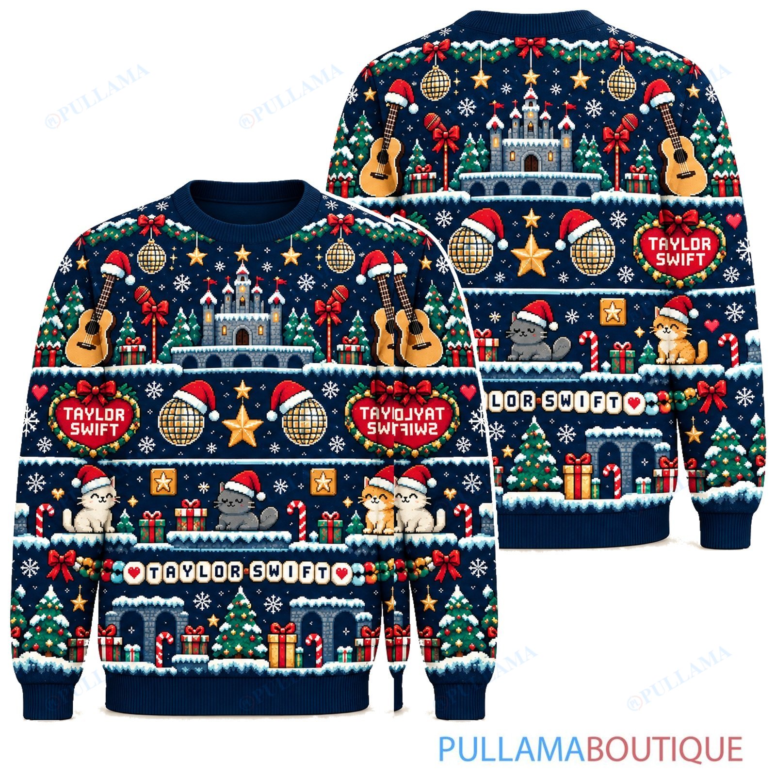 Taylor Swift 8 Bit Quest ugly christmas sweater