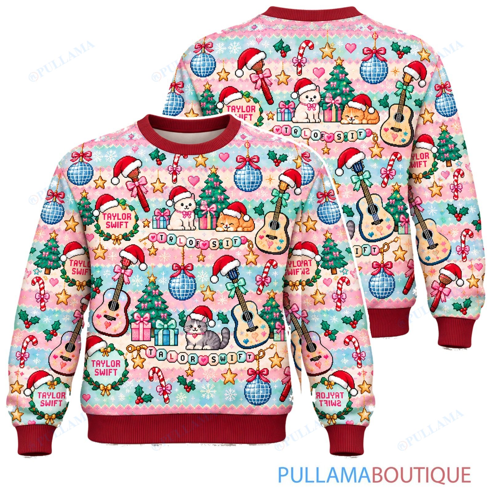 Taylor Swift Pastel Noel ugly christmas sweater