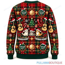Taylor Swift Tartan ugly christmas sweater