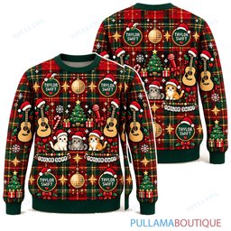 Taylor Swift Tartan ugly christmas sweater