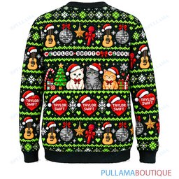 Taylor Swift Electric Green ugly christmas sweater