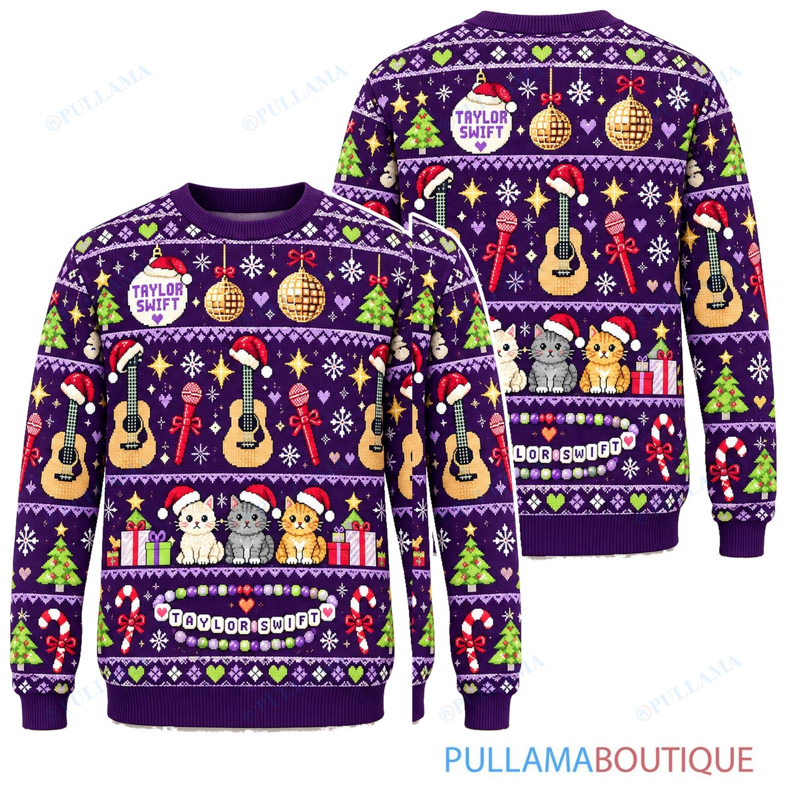 Taylor Swift Purple Holiday ugly christmas sweater