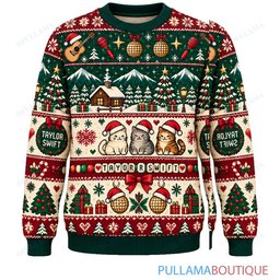 Taylor Swift Winter Cabin ugly christmas sweater