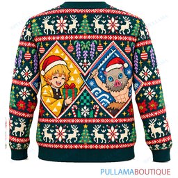 Demon Slayer Nordic Diamonds ugly christmas sweater