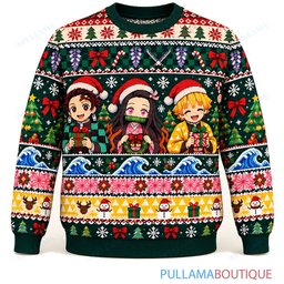 Demon Slayer Classic Nordic ugly christmas sweater