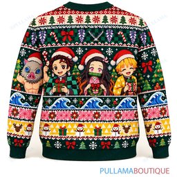 Demon Slayer Classic Nordic ugly christmas sweater