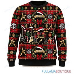 Metallica Tartan ugly christmas sweater