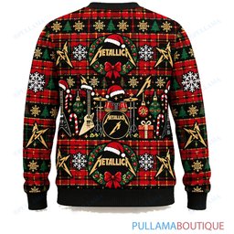 Metallica Tartan ugly christmas sweater