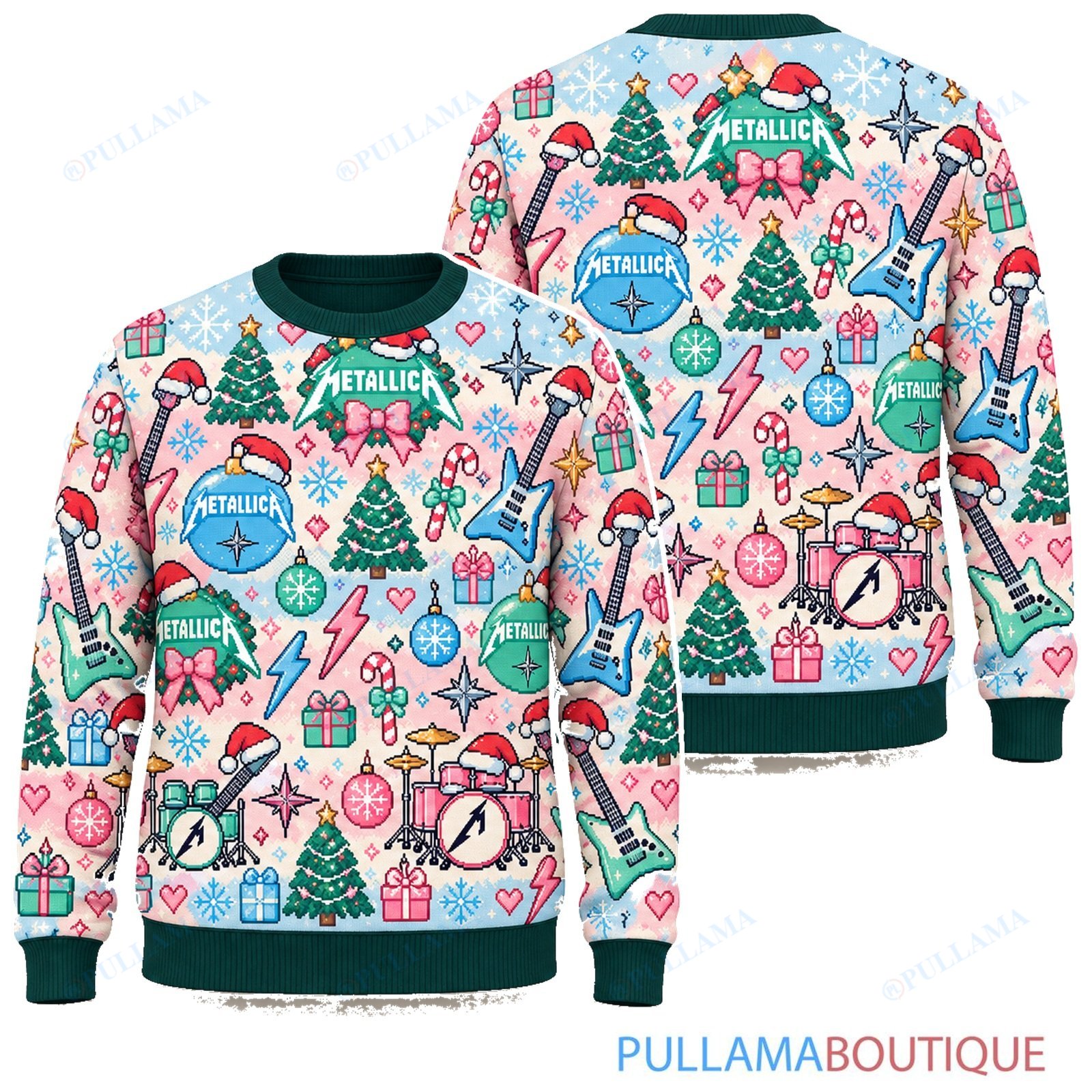 Metallica Pastel Noel ugly christmas sweater