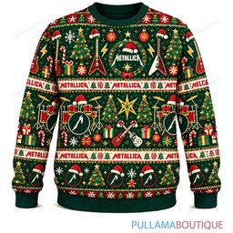 Metallica Festive Maximalist ugly christmas sweater