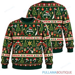 Metallica Festive Maximalist ugly christmas sweater