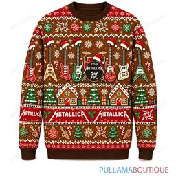 Metallica Gingerbread ugly christmas sweater